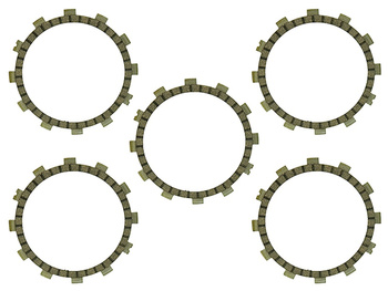 PSYCHIC TARCZE SPRZĘGŁOWE YAMAHA SR 250`94-00 (5 TARCZ) (EBS2261)